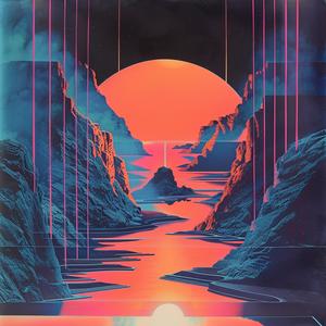 sun  down  poster  movie  surreal  Risograph  Symbolist  screenprinting  hyper-realistic  art 1079752