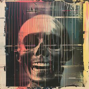 chromolithography  glitch  skull  face  smile  abstract  dark  surreal  creative  unique 1041071