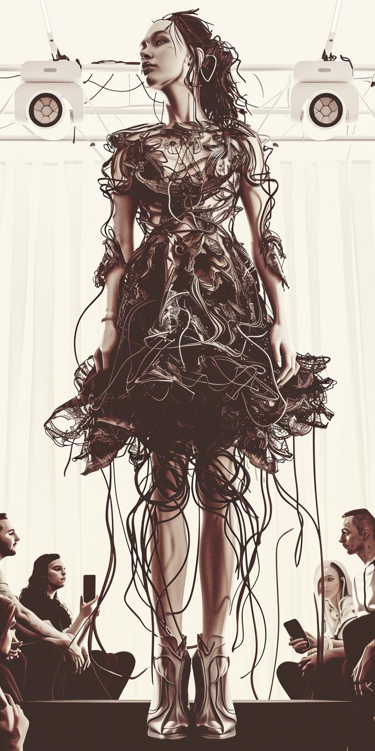 digital  fashion  futuristic  female  dress  cutting-edge  art  progressive  vogue  illustration 948323