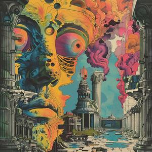 surreal  album  cover  band  Japanese  psychedelic  Risograph  Symbolist  screenprinting  Todd White 1079145