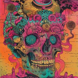 surreal  album  cover  Todd  White  Risograph  Symbolist  hyper-realistic  screenprinting  colors 1079161