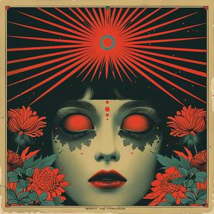 dots  synthwave  woman  flowers  poster  band  illustration  dark  design  art 1038930