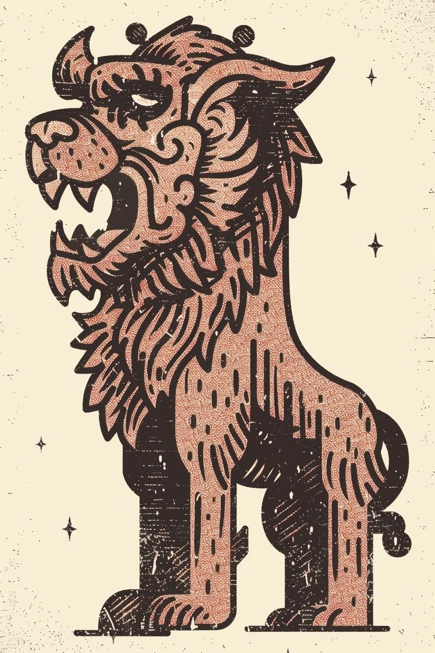 mythical  lion  snarling  upright  fantasy  illustration  Todd McFarlane  powerful  creature  art 934284