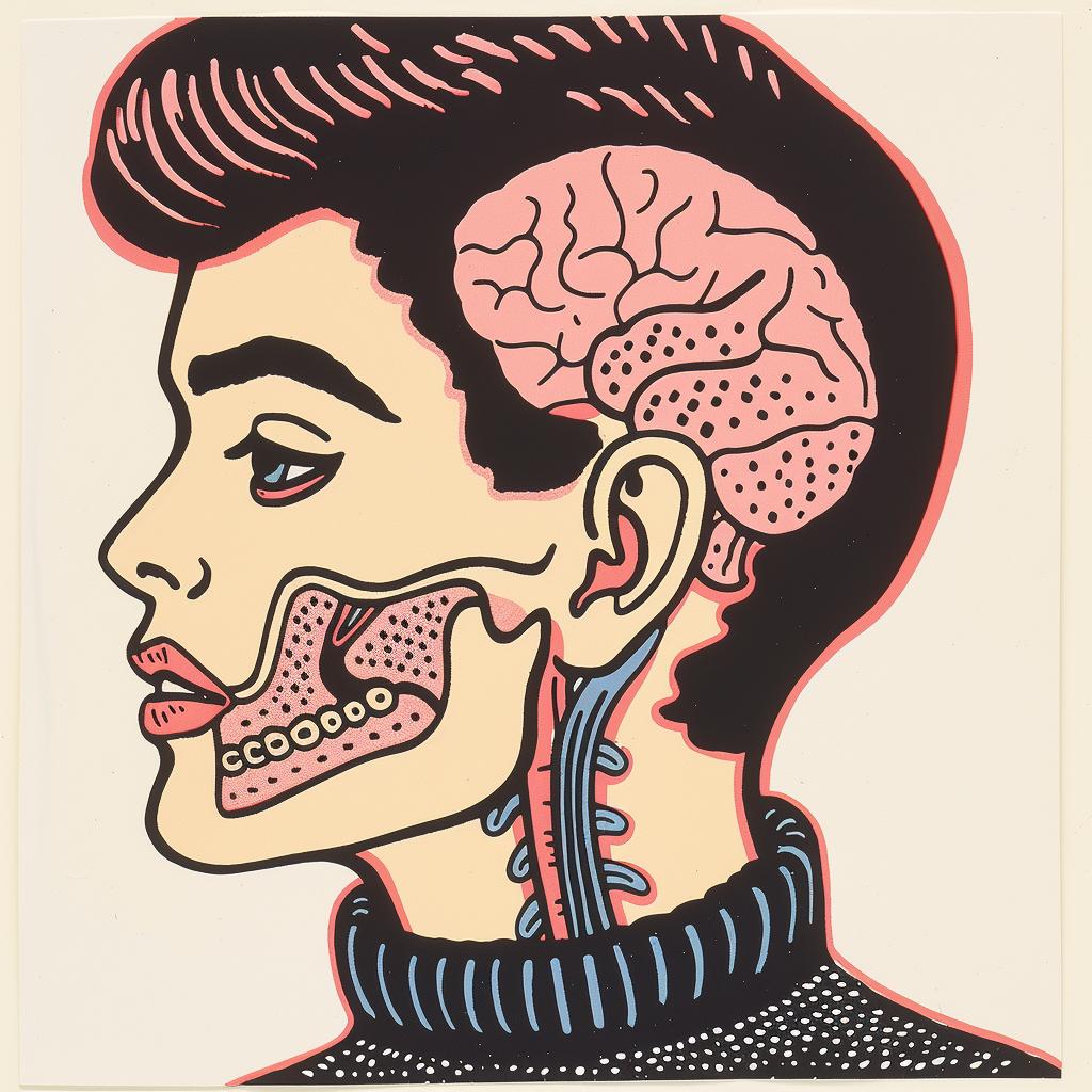 surreal  anatomical  minimalist  poster  woman  brain  art  modern  creative  design 961517