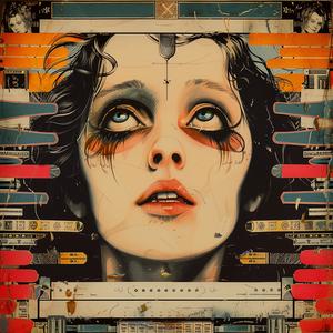 woman  face  painted  chromolithography  art  graphic  portrait  colorful  expression  unique 1058070