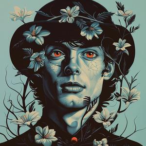 painting  man  flowers  head  art  creative  symbolist  style  visual  design 1077580
