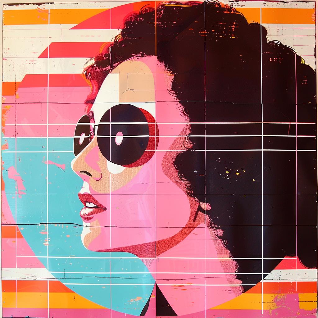 collage  album  Rauschenberg  El_Lissitzky  Rodchenko  synthwave  80s  woman  sunglasses  pink 919749
