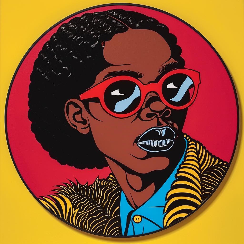 painting  woman  sunglasses  portrait  colorful  modern  bold  style  artistic  Klarwein 1022733