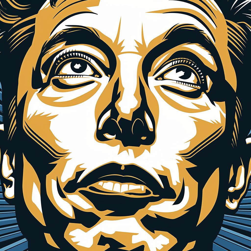 man  face  poster  portrait  illustration  stylized  realism  futuristic  iconic  celebrity 962366