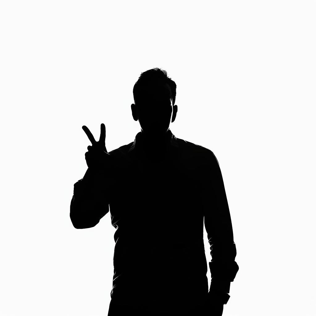 silhouette  man  signlanguage  black  illustration  solid  peace  background  gesture  icon 954185