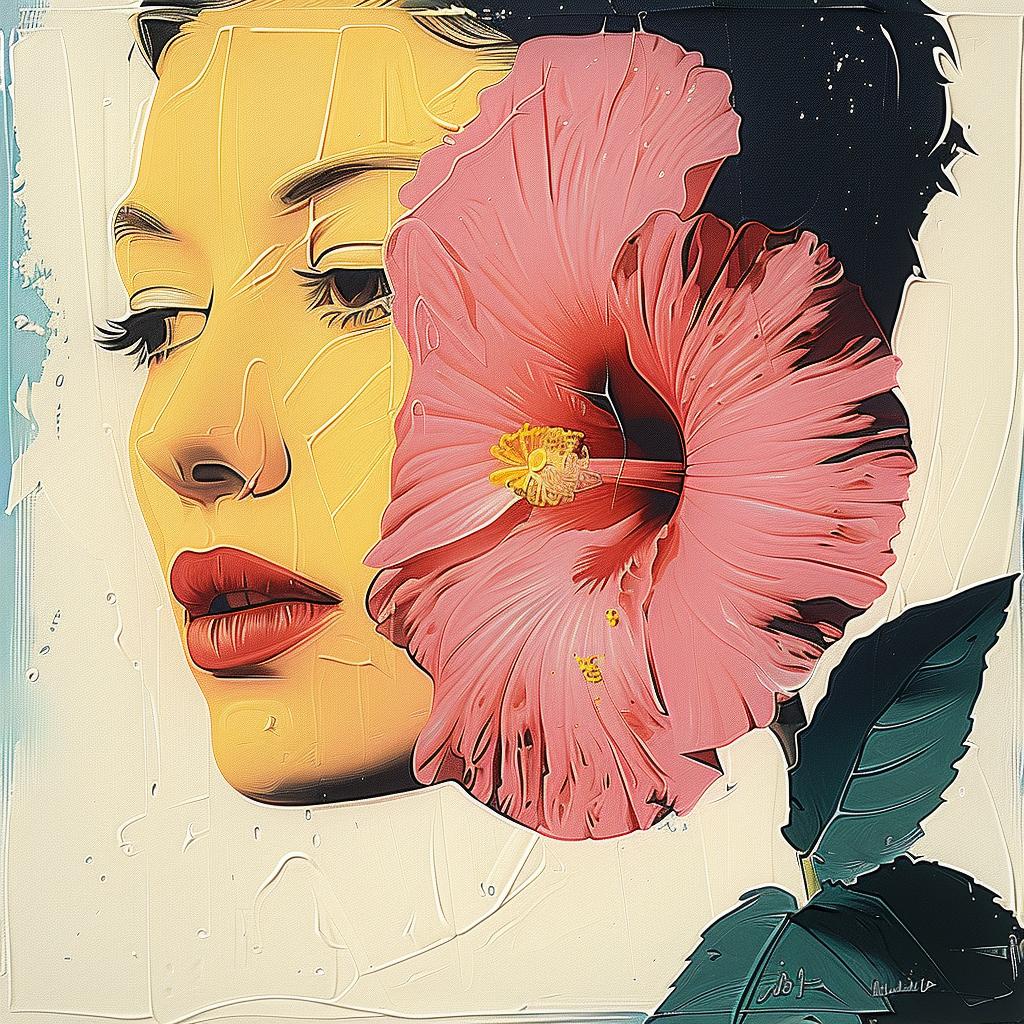 woman  pink  flower  painting  portrait  colorful  nature  artistic  soft  expressive 963585