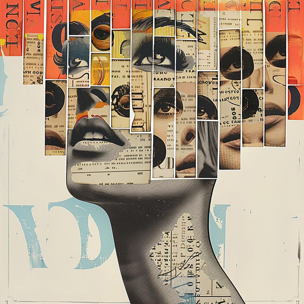 collage  newspaper  woman  head  artistic  mixedmedia  unique  visual  journalism  conceptual 950998