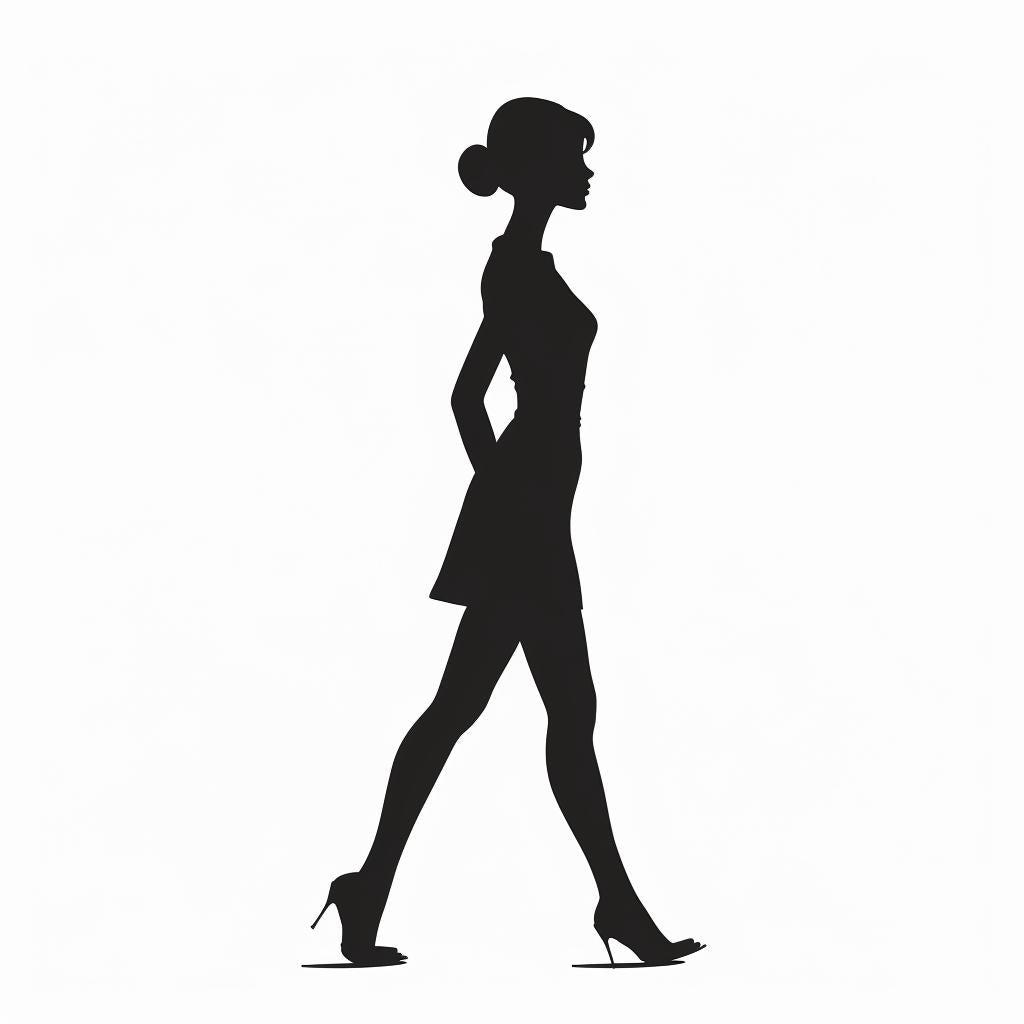 woman  walking  profile  minimalist  silhouette  black  white  clipart  symbolic  graphic 953798