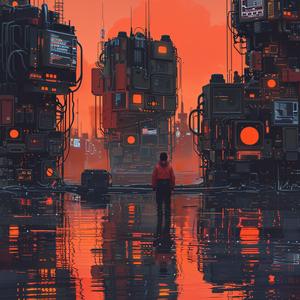 futuristic  city  Moebius  SimonStalenhag  hardware  layers  infrastructure  complex  atmospheric  redsky 1075259