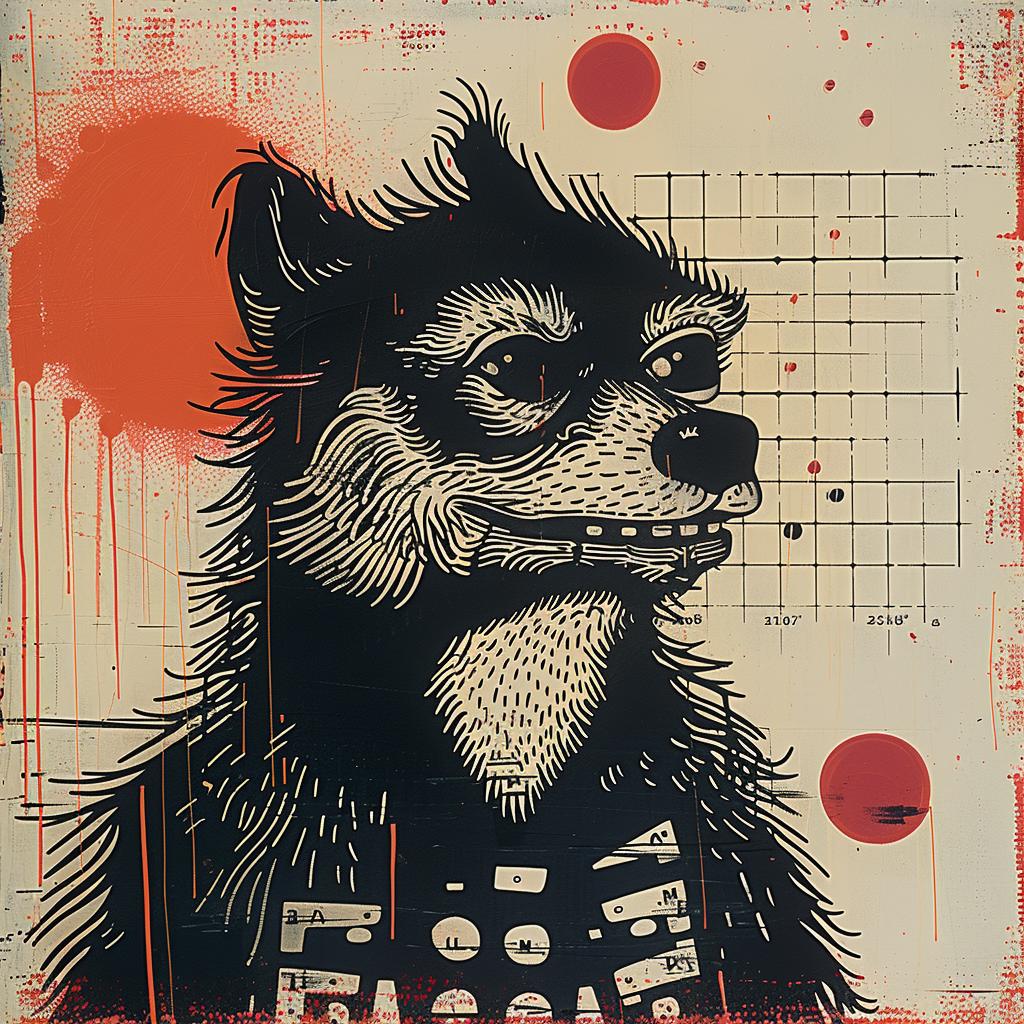 dog  painting  red  dot  colorful  animal  art  expressionist  vivid  portrait 950299