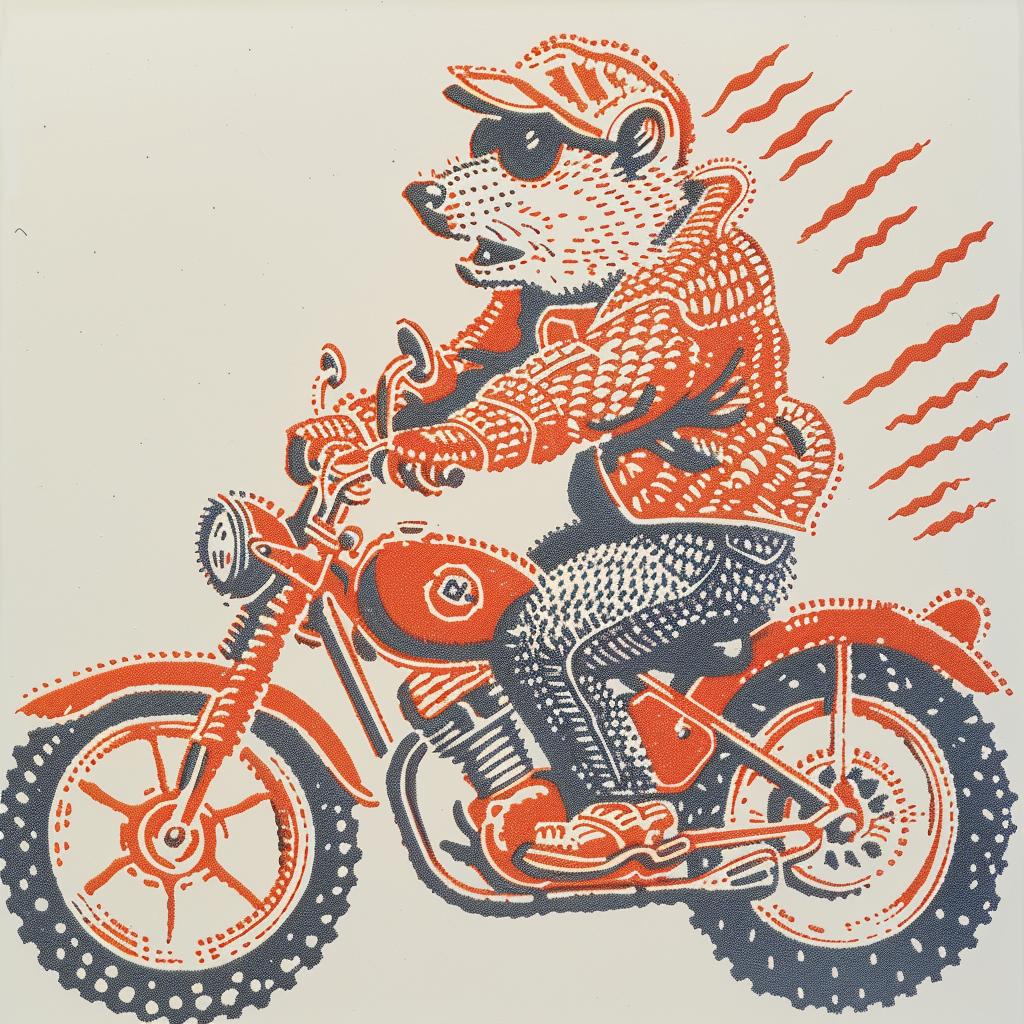 bear  motorcycle  surreal  lighting  glow  design  art  white  playful  ride 962894