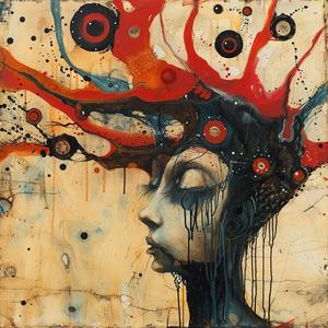 woman  encaustic  paint  red  black  Todd  White  Paul  Pope  artwork 1064233