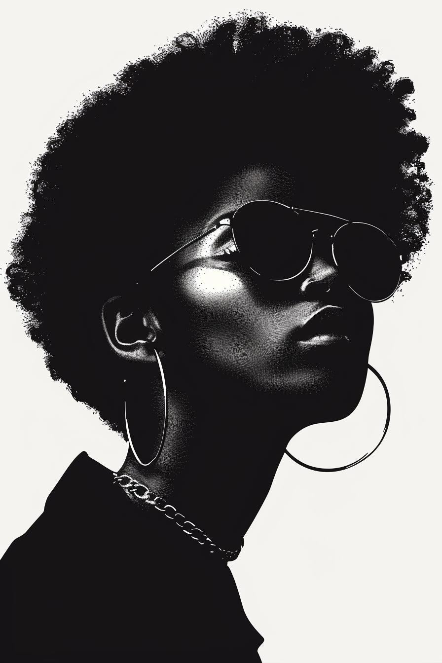 woman  streetwear  African-American  silhouette  vector  sunglasses  black  fashion  art  stylish 954233