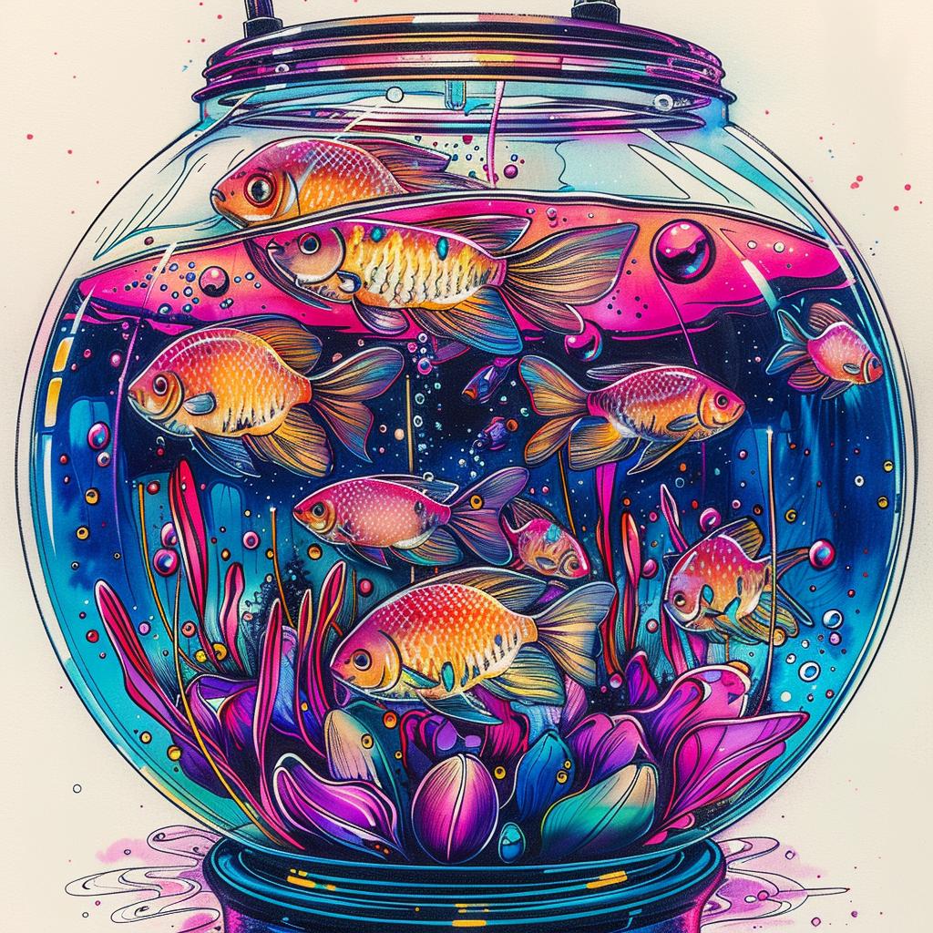 fishbowl  aquarium  colorful  marine  liquid  underwater  art  creative  nature  imaginative 940491