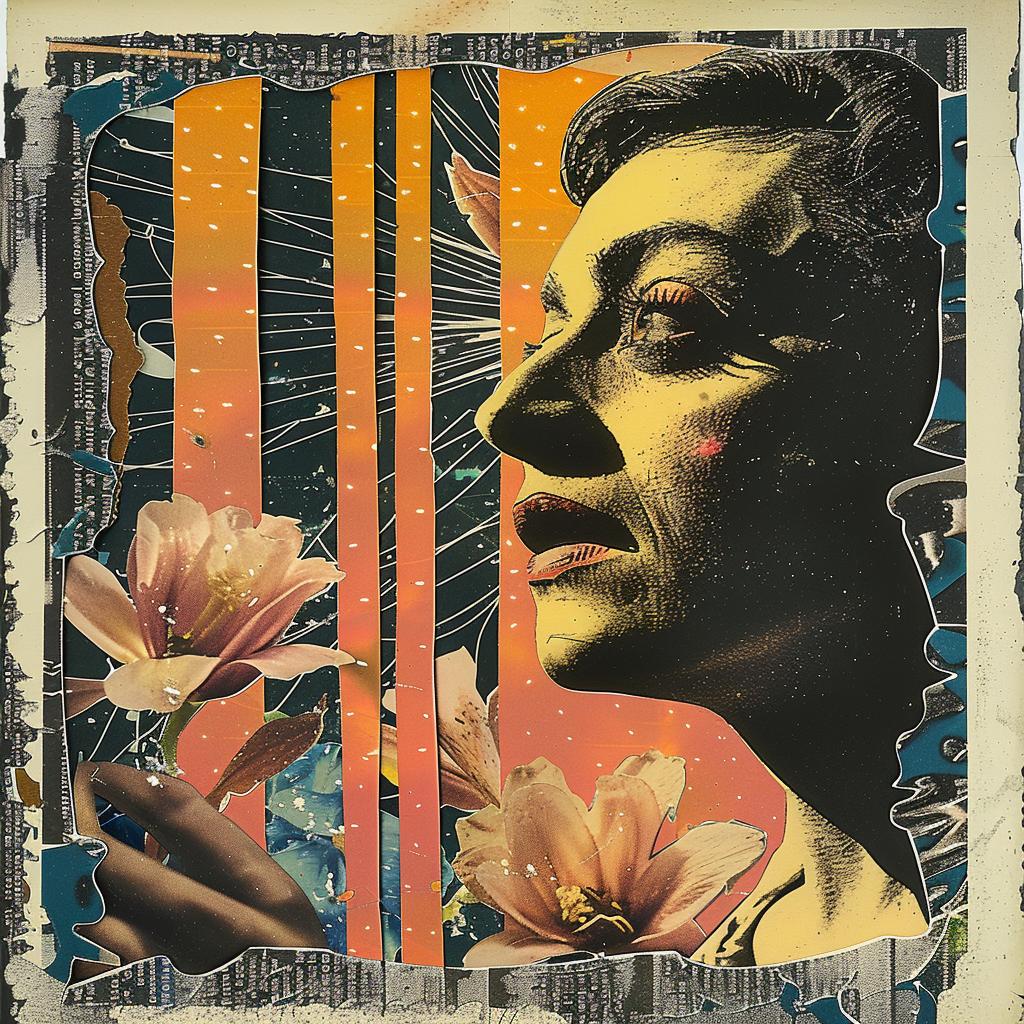 woman  flowers  newspaper  portrait  collage  art  design  stylize  colorful  expressive 962659