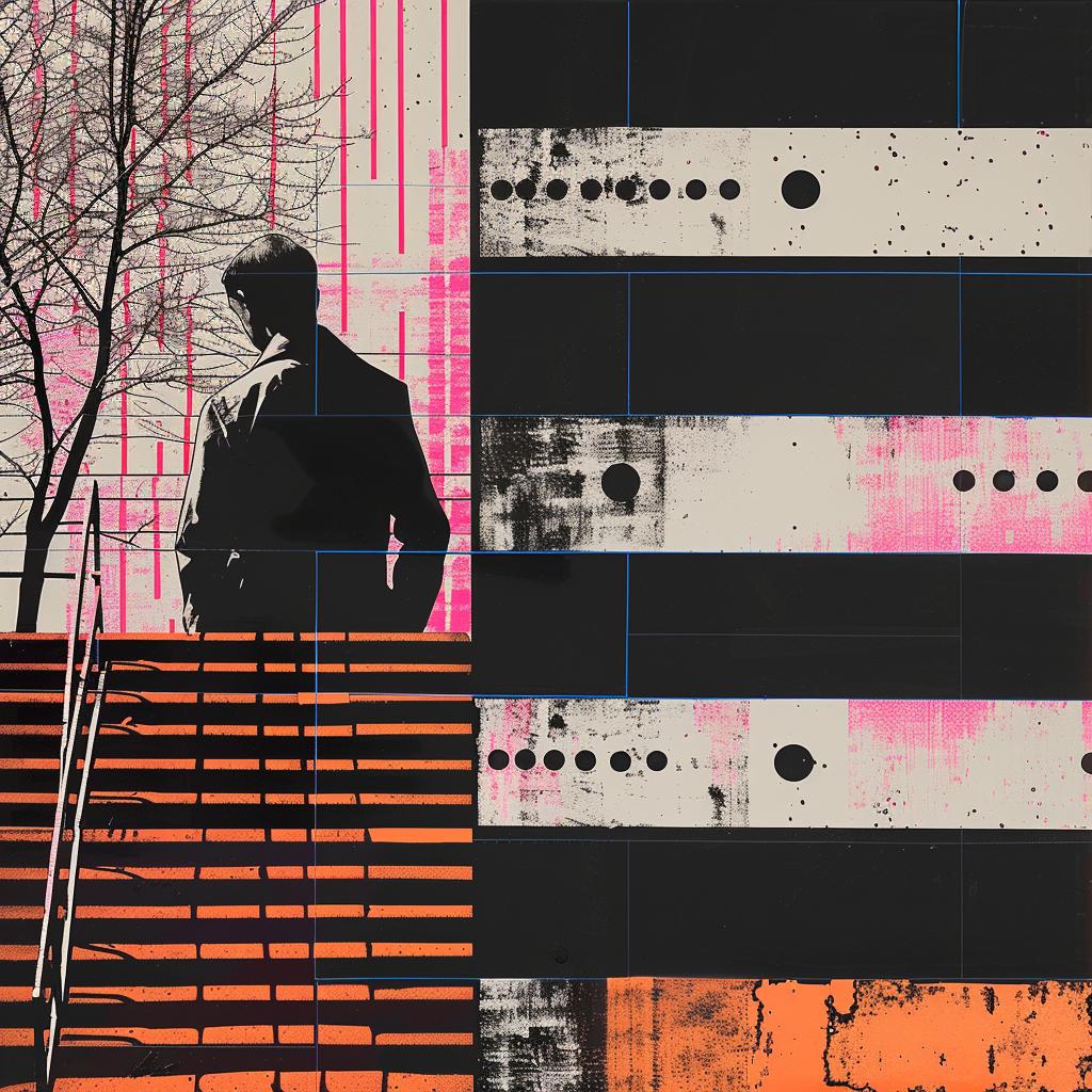man  walking  stairs  painting  narrative  Quint  Buchholz  art  visual  composition 1020400