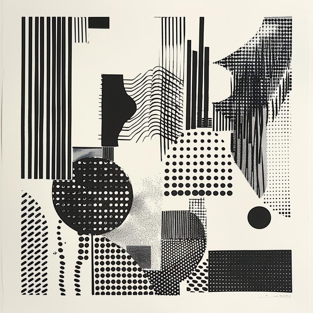 abstract  print  blackandwhite  shapes  linocut  graphic  design  stylized  dots  etching 964006