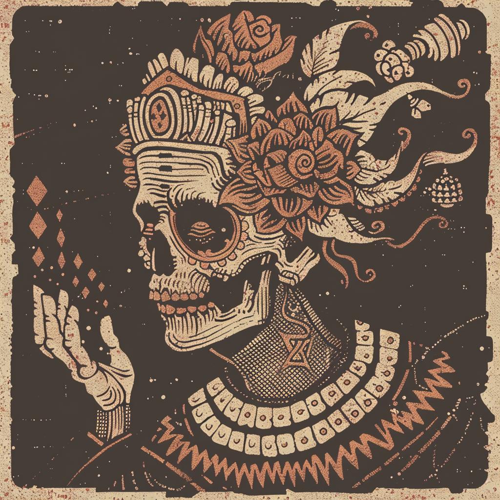 provocative  art  day  of  the  dead  skull  flowers  feathers  colorful 935934