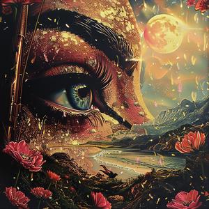 moon  flowers  canvas  glitter  drawing  night  nature  artwork  colorful  creative 1054739