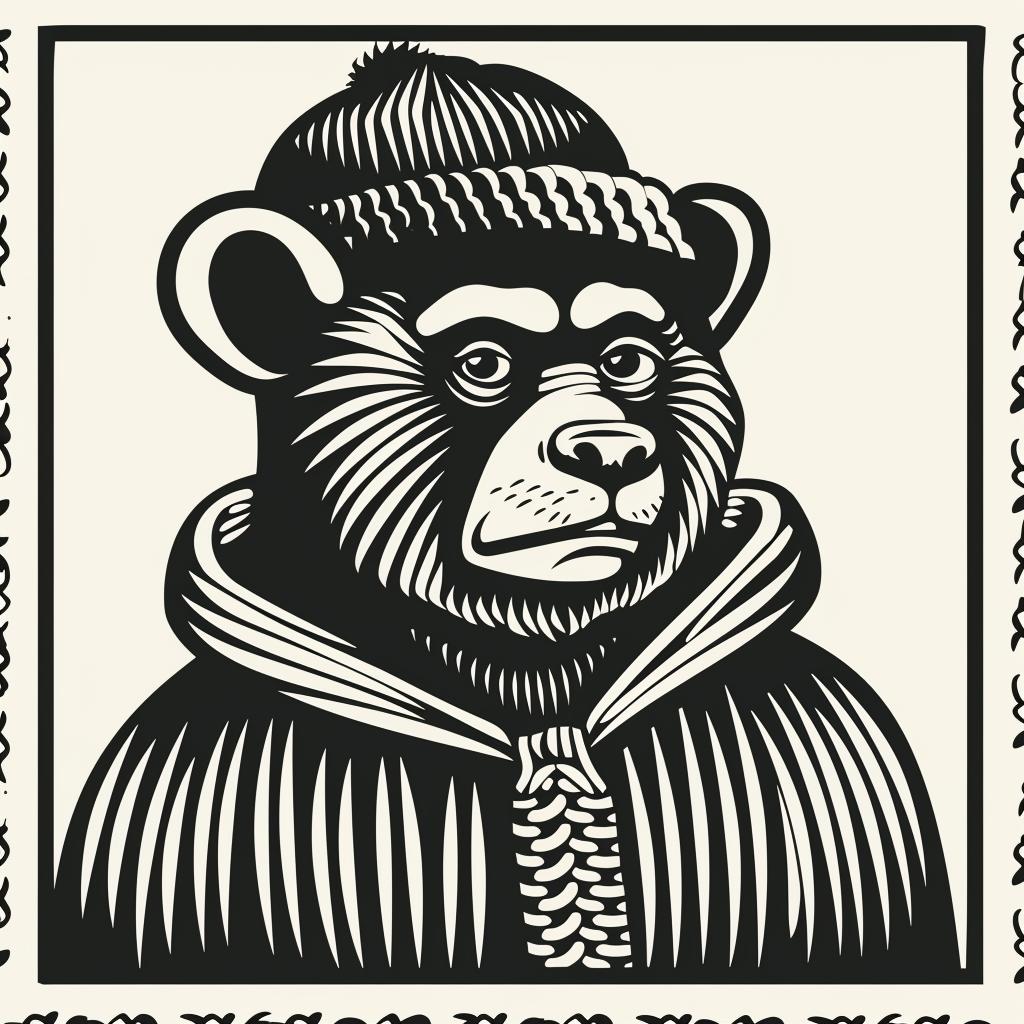 bear  animal  urban  minimal  aggressive  street  culture  scarf  hat  character 955553