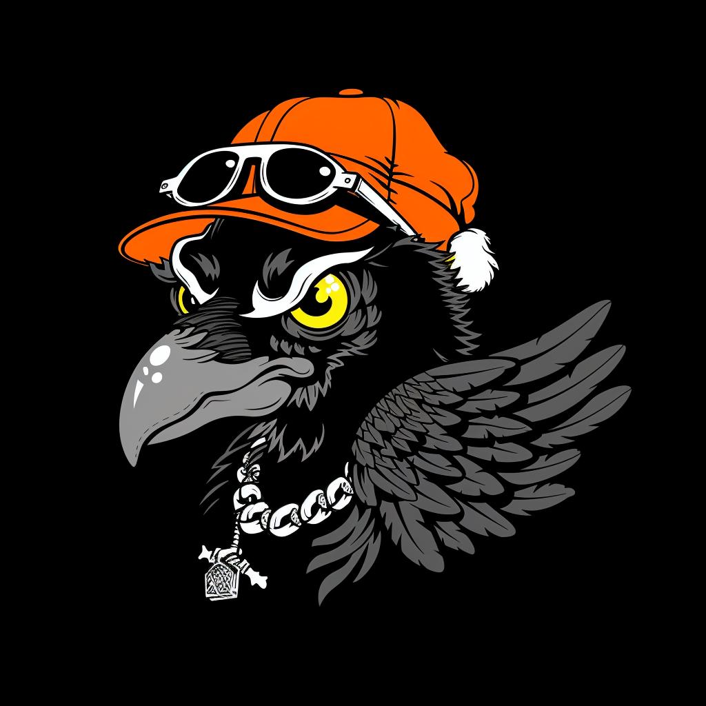 raven  anthropomorphic  streetwise  minimal  cap  sunglasses  aggressive  culture  simple  illustration 959169