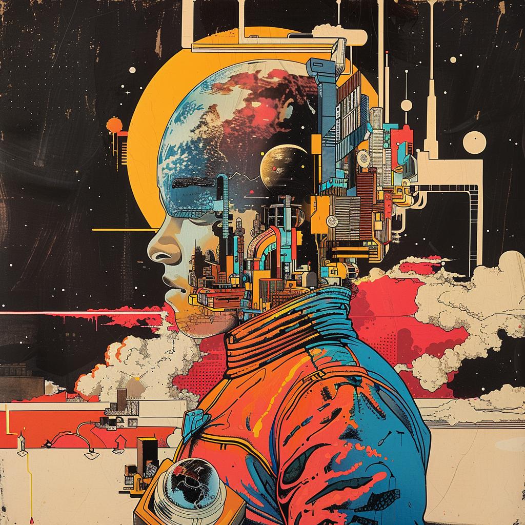 surreal  painting  head  space  constructivist  Asaf  Hanuka  creative  colorful  art 1019485