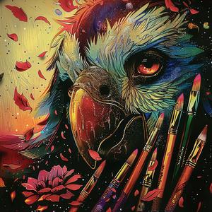 glitter  eagle  flowers  painting  colorful  floral  artistic  vibrant  wildlife  nature 1054429