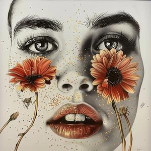 glitter  flowers  face  painting  woman  art  colorful  intricate  detail  portrait 1054624