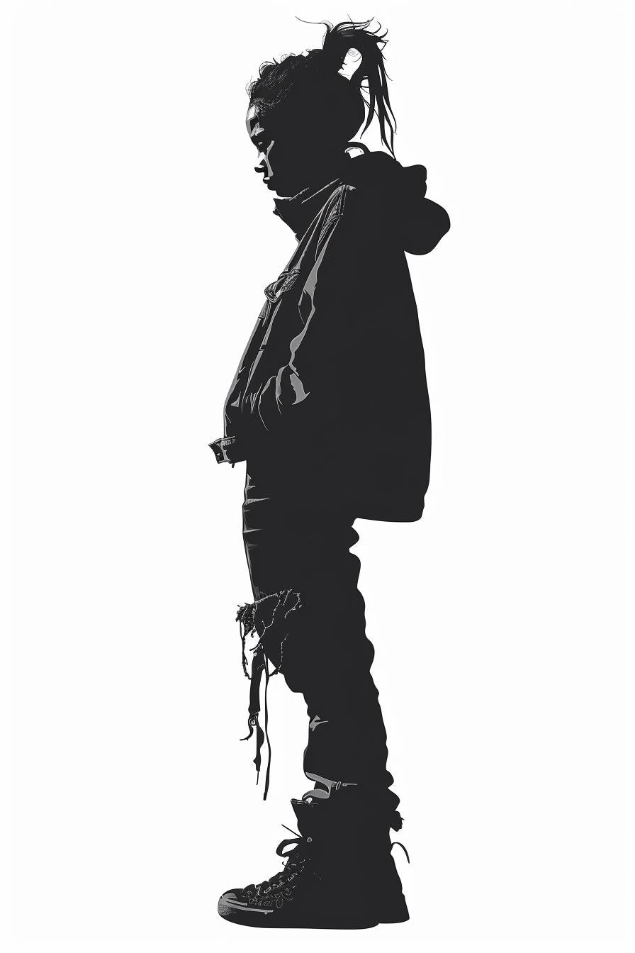 silhouette  man  hoodie  jacket  minimal  vector  white  background  urban  style 954454