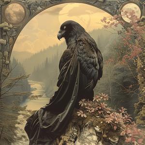 raven  rock  painting  chromolithography  bird  nature  dark  mysterious  silhouette  art 1055752