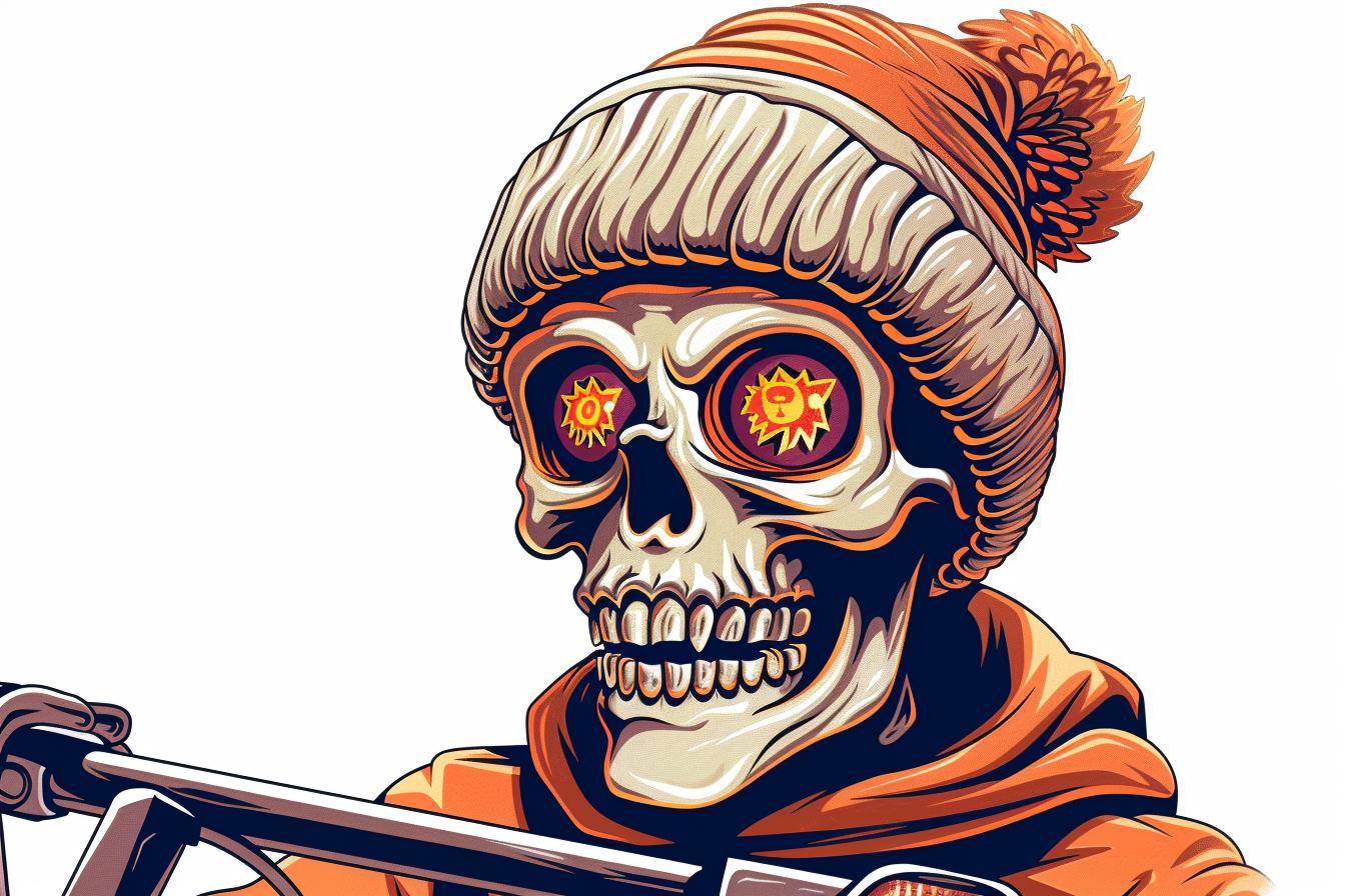 skeleton  skull  gun  humor  cartoon  playful  illustration  character  style  whimsical 940205