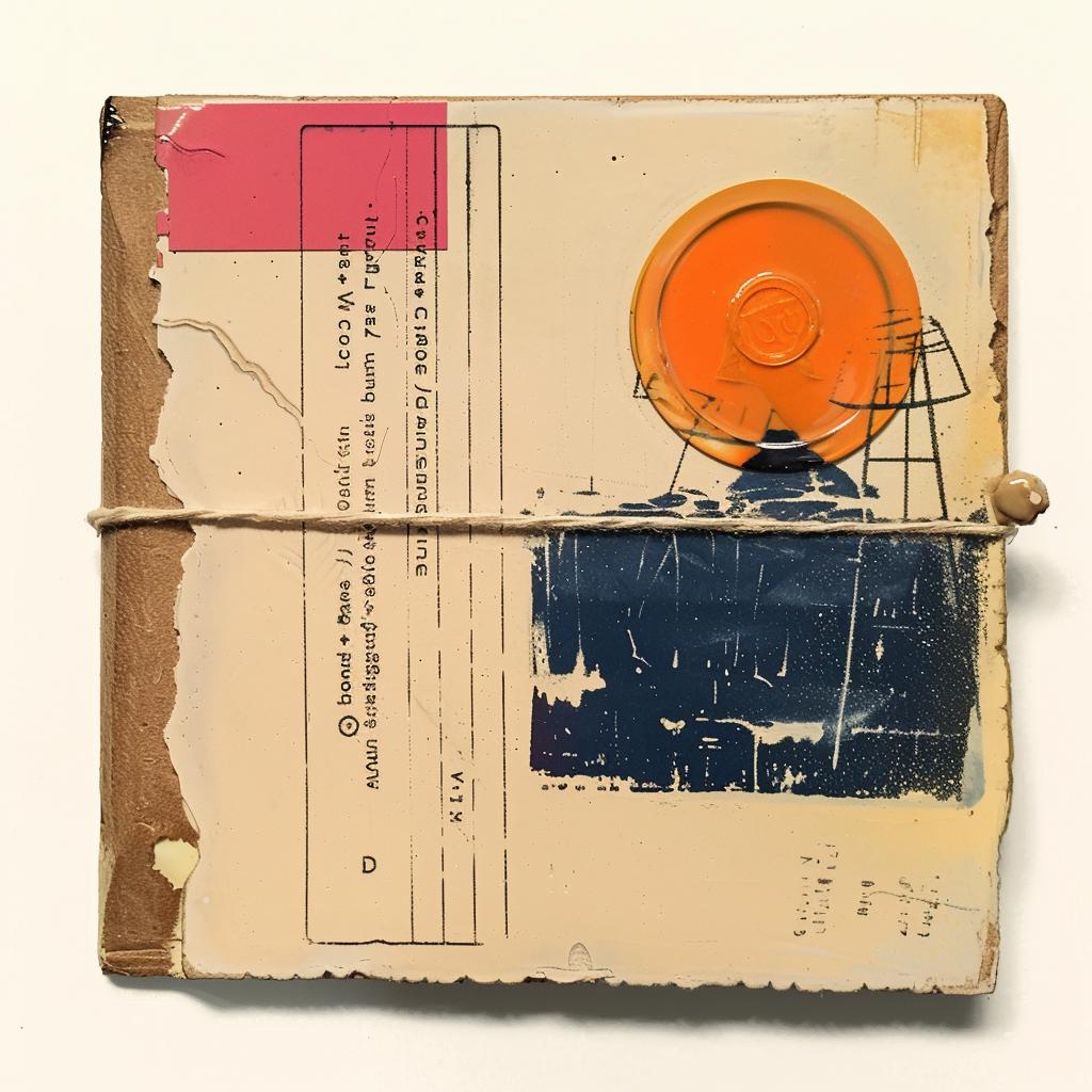 book  yellow  disc  encaustic  impasto  artistic  abstract  color  creative  design 1015901