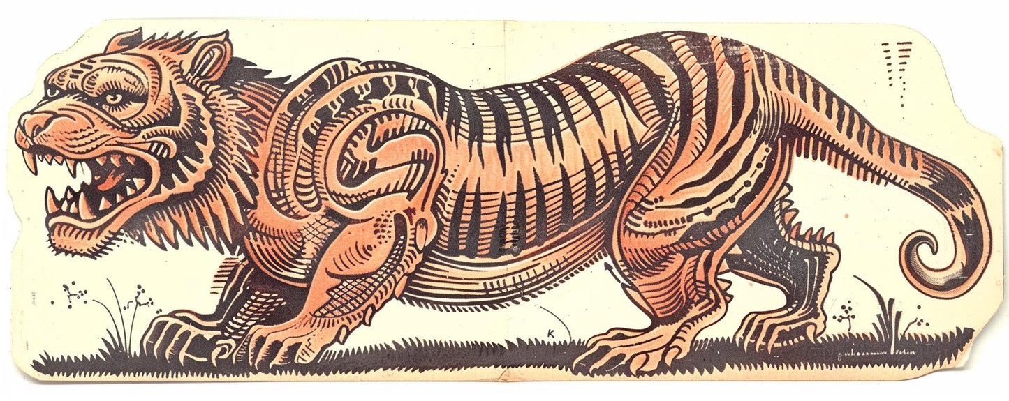 tiger  mythical  head  down  Todd  McFarlane  creature  drawing  art  profile 934113