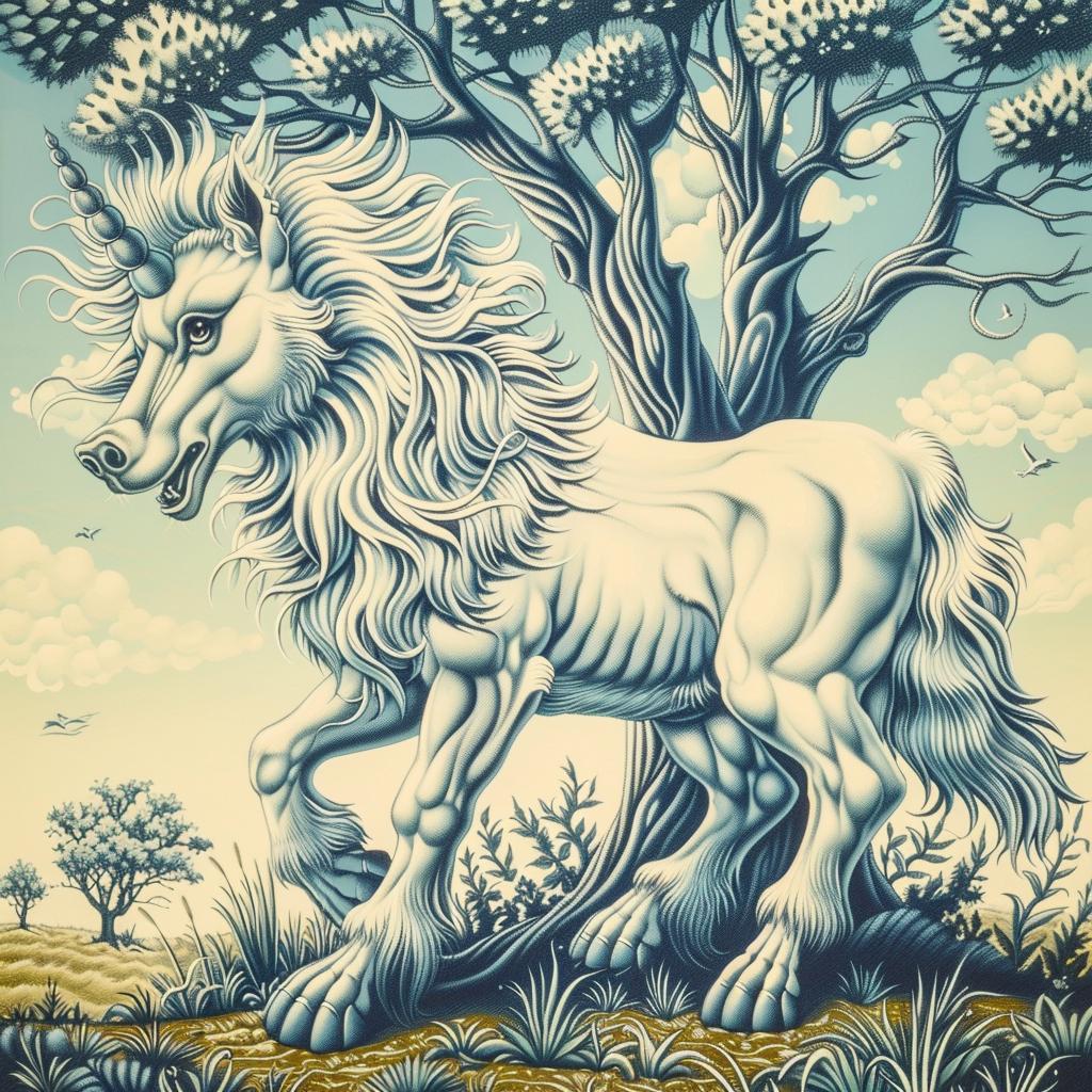 mythical  creature  hybrid  unicorn  tree  fantasy  whimsical  magical  colorful  unique 941365