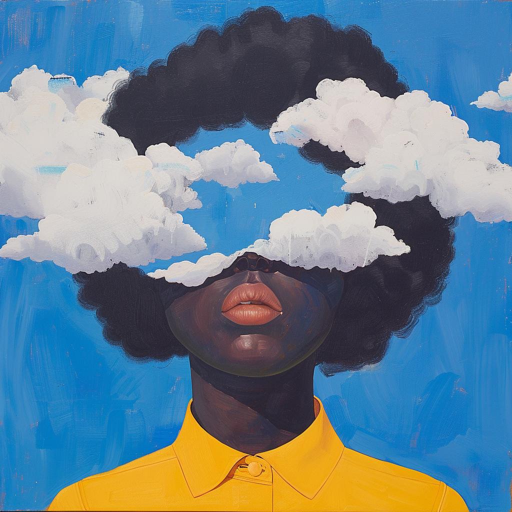 surreal  album  cover  painting  woman  clouds  eyes  creative  art  colorful 976538