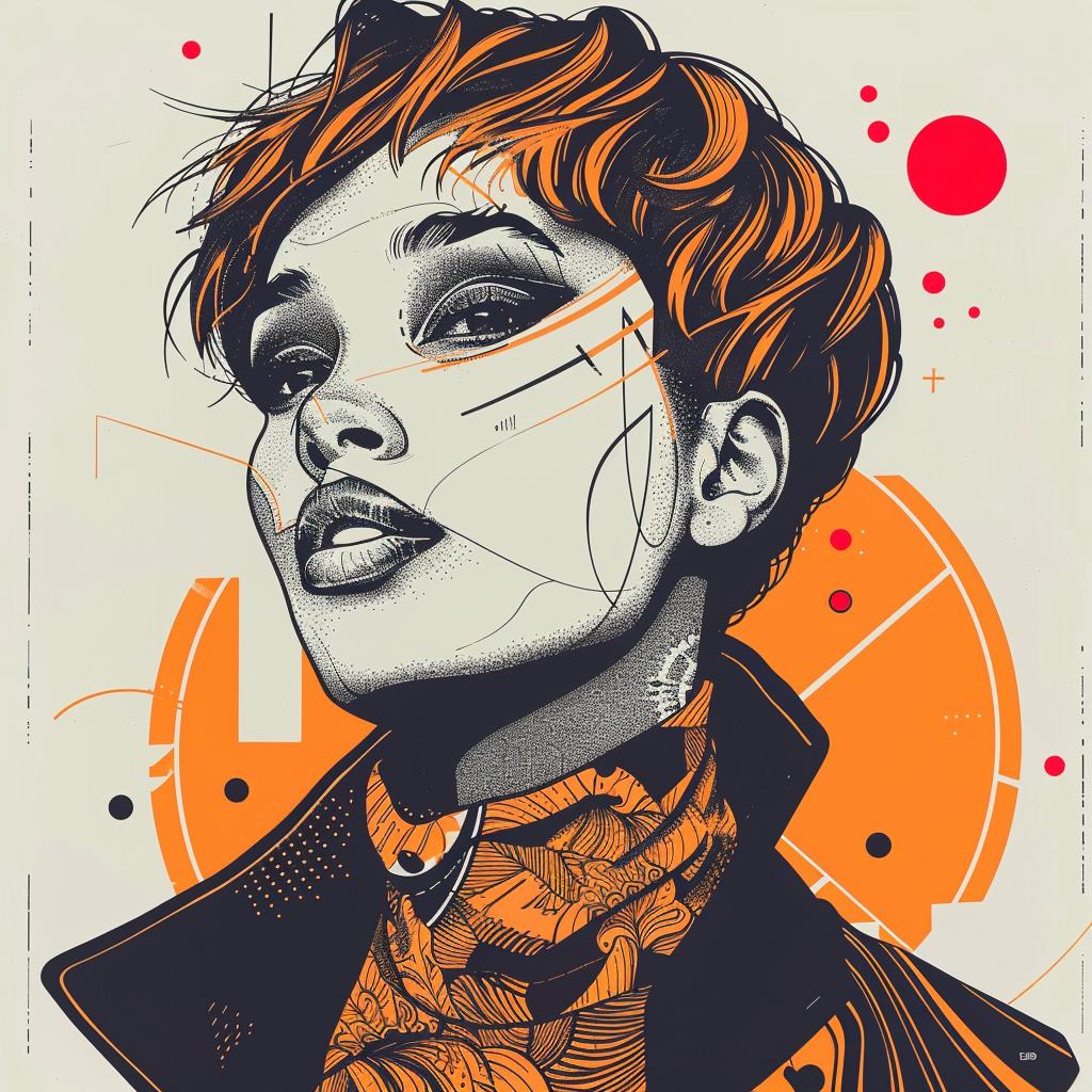 رسم كاري واشنطن وشم رقمي، صورة شخصية نابضة بالحياة، حديثة وجريئة، 938790