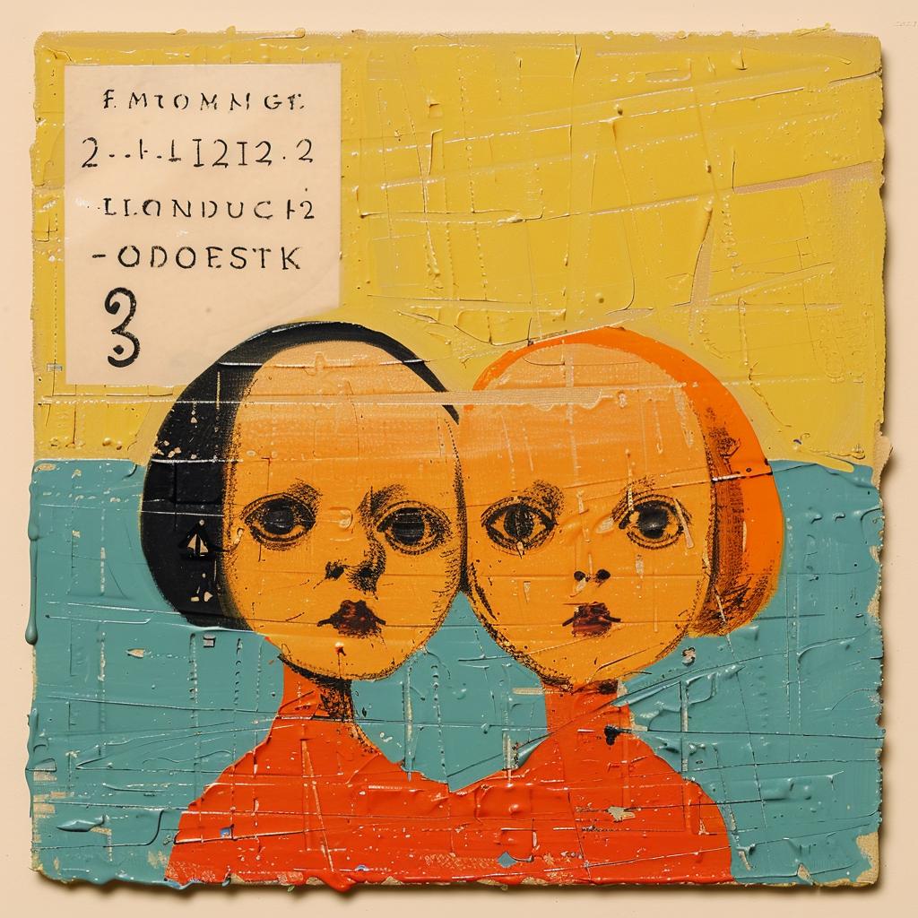encaustic  painting  twins  colorful  texture  art  palette-knife  impasto  Joan  Cornella 1016148