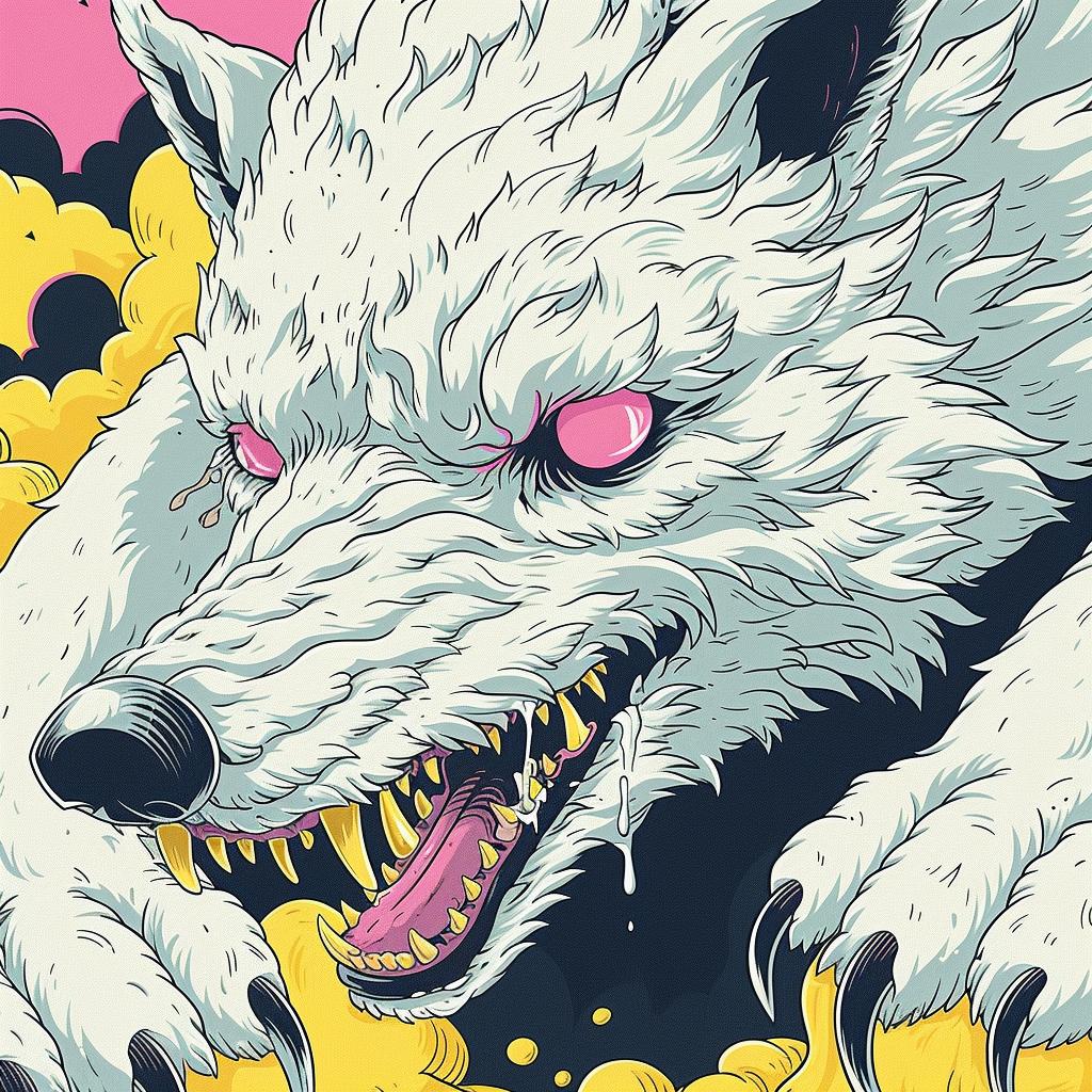 wolf  mythical  terrifying  creature  white  claws  eyes  Todd  McFarlane  art 928039