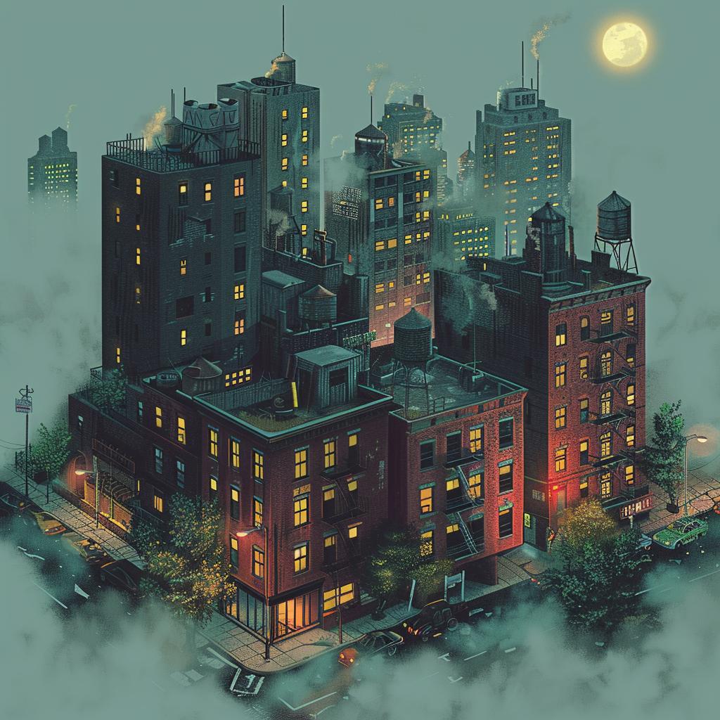 city  night  moon  buildings  streetart  graphic  aesthetic  dark  painting  urban 969314