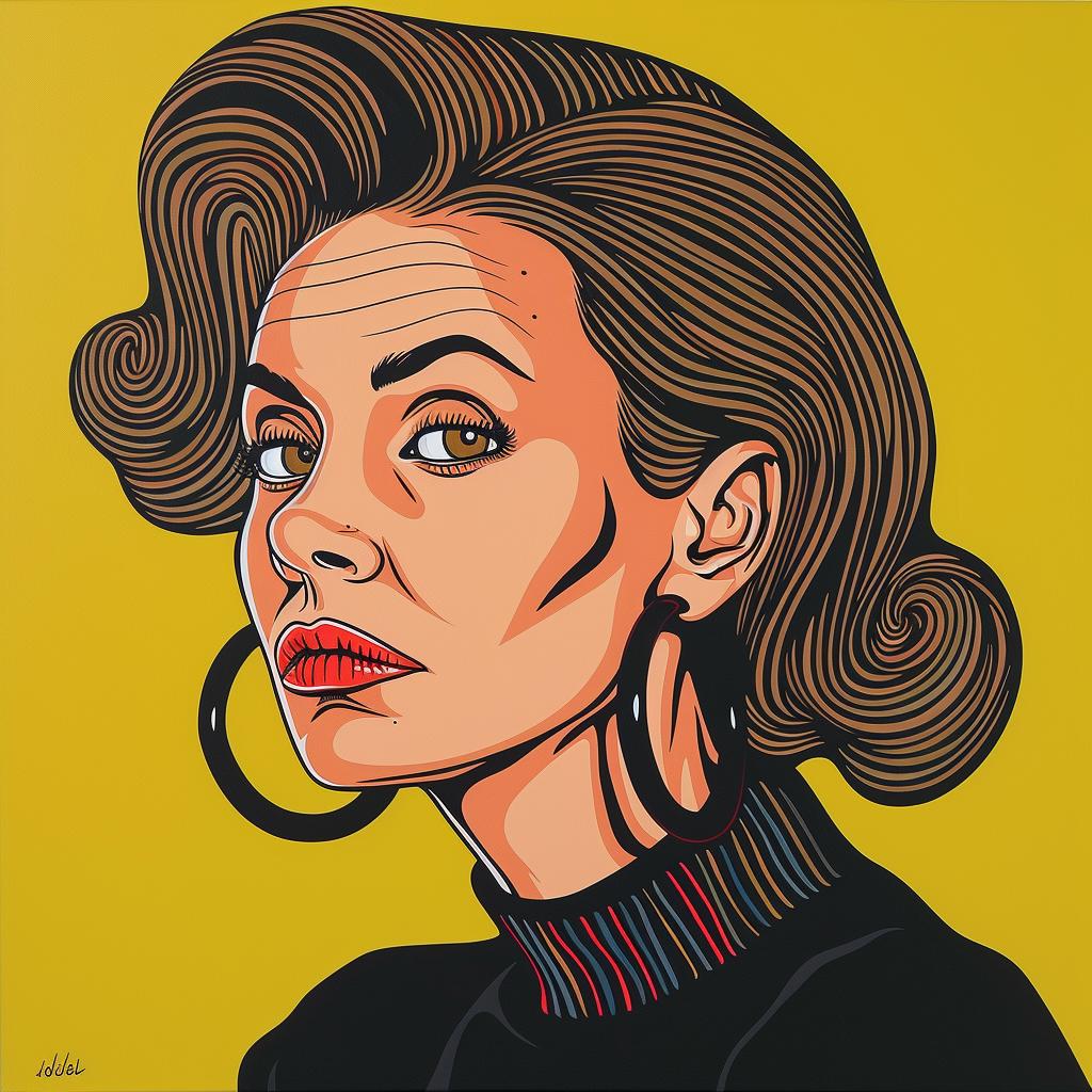 woman  portrait  bigearrings  modern  expression  style  colorful  vibrant  artwork  elegance 972702