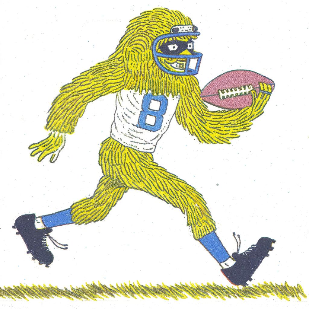 football  player  uniform  helmet  ball  dynamic  running  cartoon  action  sports 940328