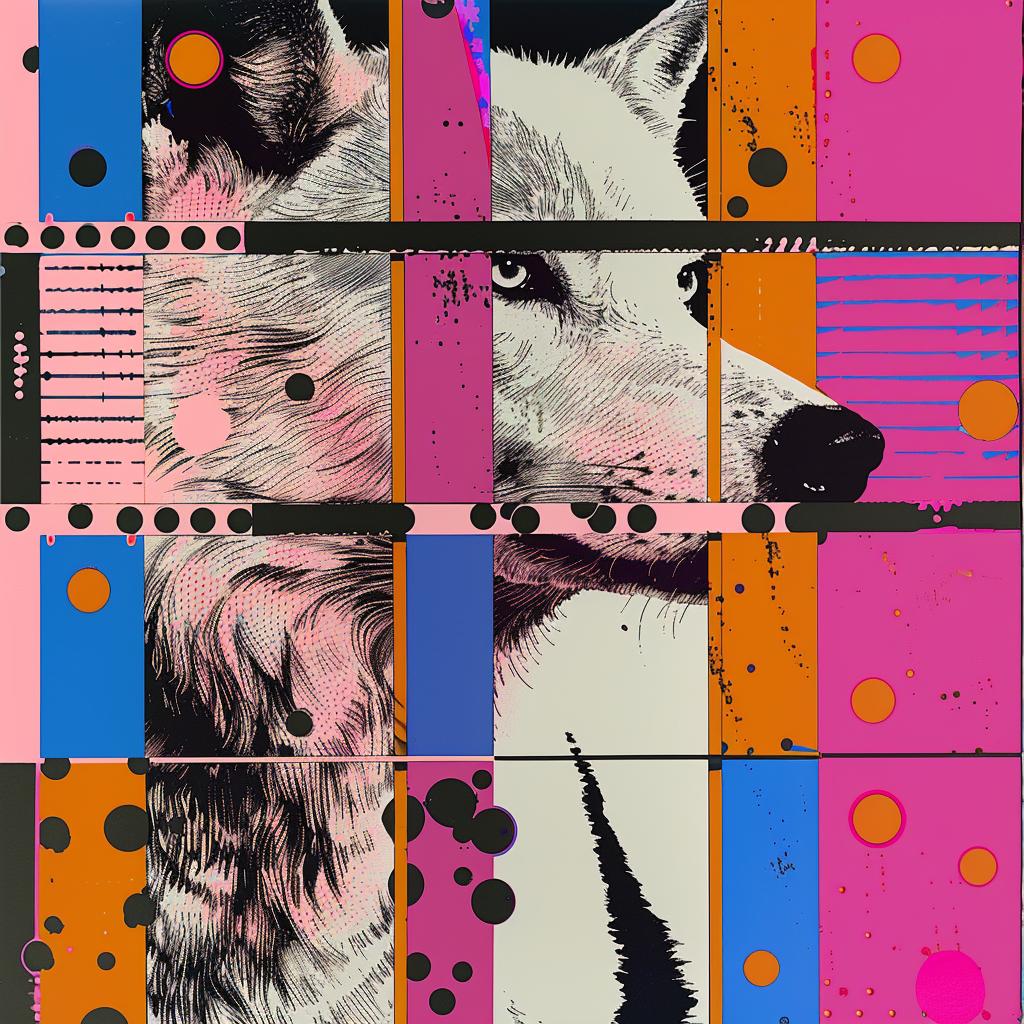 salaam  wolf  psychedelic  colorful  neo-pop  illustration  vector  art  vibrant  simplistic 1020262