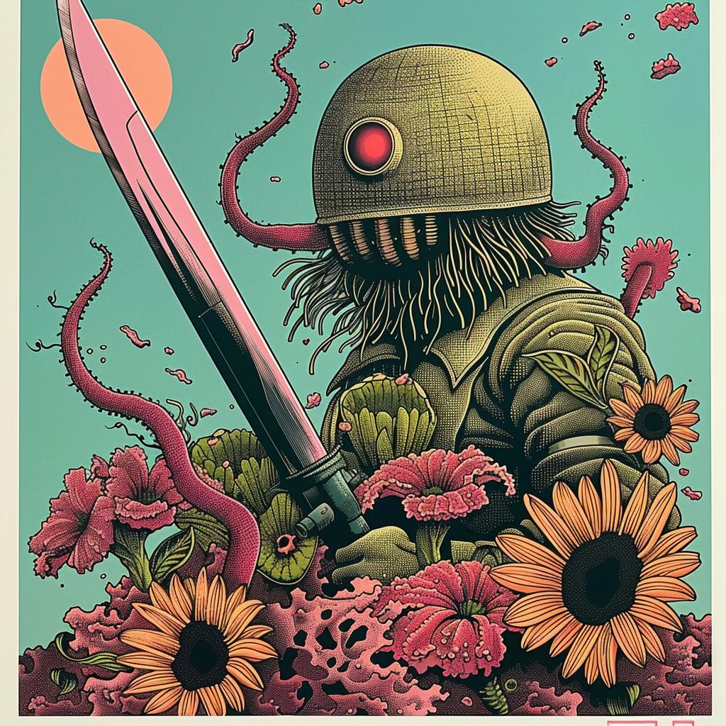 poster  robot  sword  illustration  design  art  fantasy  modern  graphic  character 946408