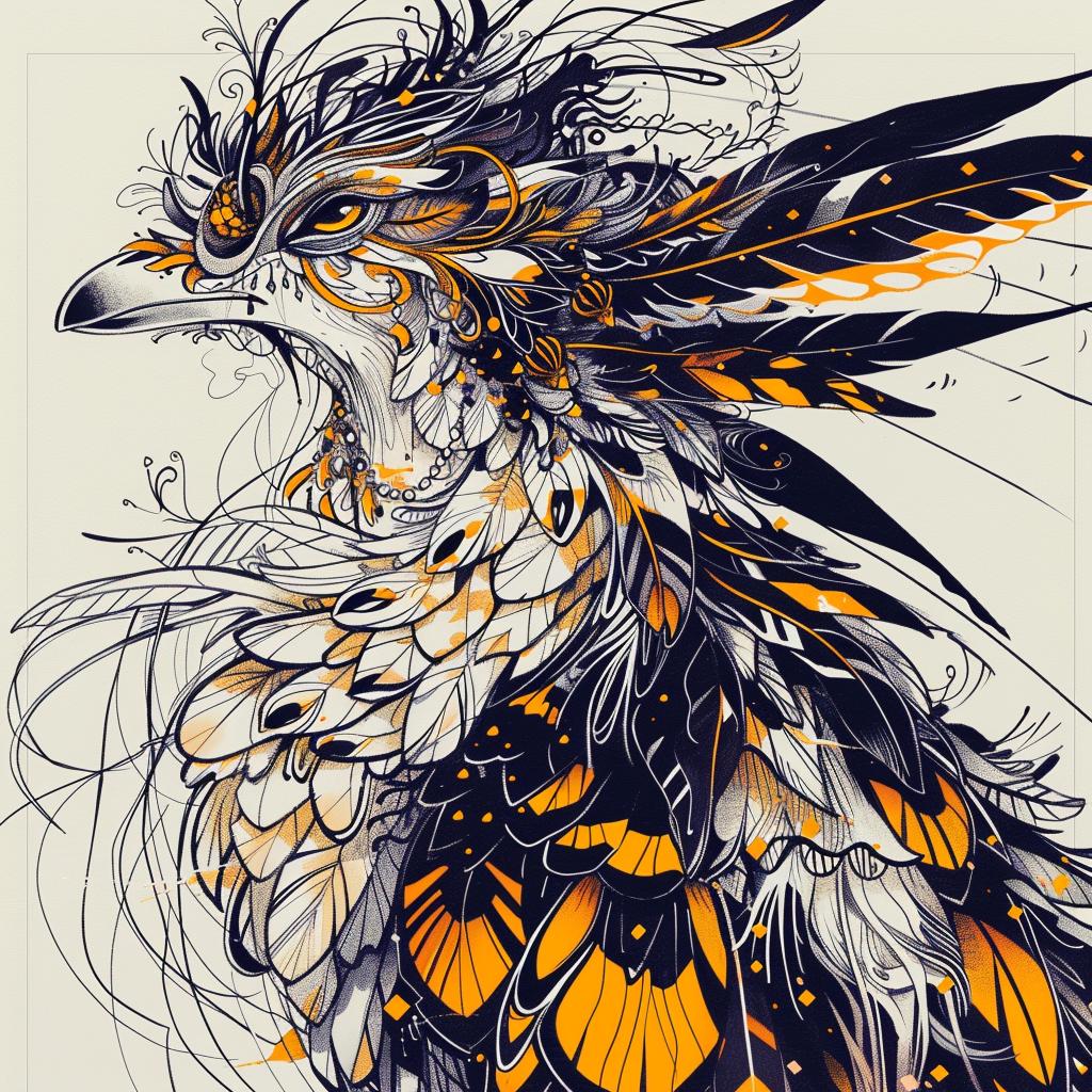 mythical  creature  hybrid  birds  fantastical  animal  seamless  unique  blend  essence 952596