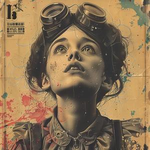 girl  goggles  hat  looking  up  chromolithography  art  illustration  character  curiosity 1053508